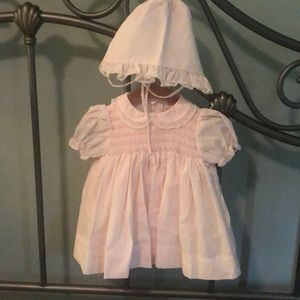 Petit Ami NB Dress w matching Bonnet and Bloomers